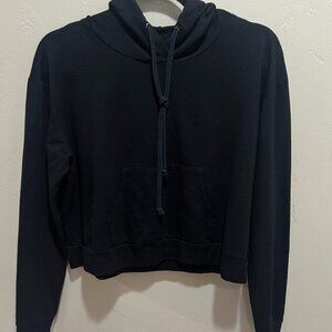 All Black Cropped Hoodie